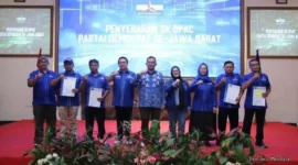 Keterangan foto : Demokrat Jawa Barat saat melakukan konsolidasi pendidikan politik, Minggu (25/1/2026)