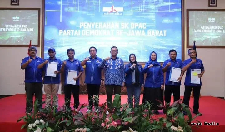 Keterangan foto : Demokrat Jawa Barat saat melakukan konsolidasi pendidikan politik, Minggu (25/1/2026)
