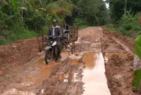 Keterangan foto: Kondisi infrastruktur jalan pedesaan di Kabupaten Banyuasin, Sumatera Selatan.