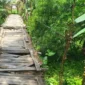 Keterangan foto: Kondisi Jembatan Gantung di Desa Sukajadi, Kecamatan Panggarangan, Kabupaten Lebak.