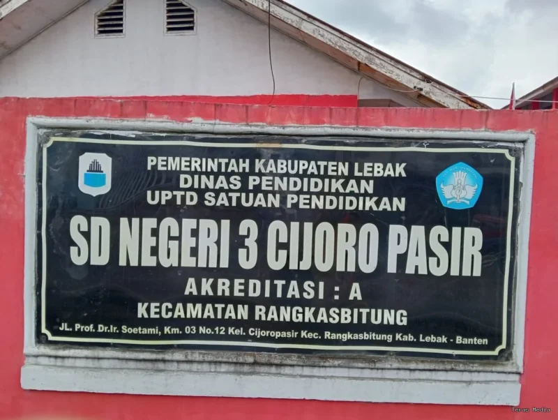 Foto: Sekolah Dasar Negeri (SDN) 3 Cijoropasir, Kecamatan Rangkasbitung, Kabupaten Lebak.