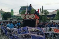 Keterangan foto: mahasiswa dari berbagai perguruan tinggi di Jawa Timur.
