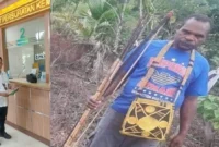 Kerangan foto : Bernadus Pokuai, warga Kampung Karadiri, Distrik Wanggar, Kabupaten Nabire, Provinsi Papua Tengah, mengajukan pengaduan dengan nomor 05/Rkyt-II/2026 kepada Inspektorat Kementerian Kehutanan Republik Indonesia, Kamis (19/2/2026)