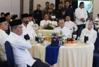 Keterangan foto : Elit politik buka bersama dengan partai NasDem, Sabtu (21/2/2026)