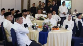 Keterangan foto : Elit politik buka bersama dengan partai NasDem, Sabtu (21/2/2026)