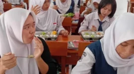 Keterangan foto: siswa SMP Negeri 2 Sajira, Kabupaten Lebak.