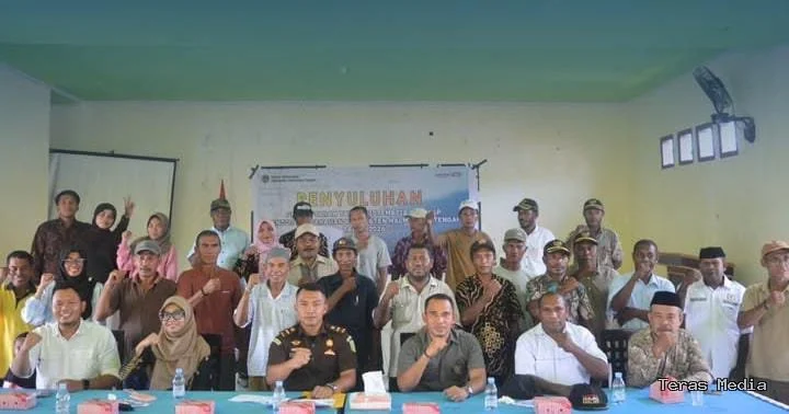 Keterangan foto : Kantor Pertanahan Kabupaten Halmahera Tengah (Kantah Kab Halteng) kolaborasi dengan Kejaksaan Negeri (Kejari) Halmahera Tengah menyelenggarakan kegiatan penyuluhan tentang Pendaftaran Tanah Sistematis Lengkap (PTSL) di Desa Wailegi, Kamis (5/2/2026)