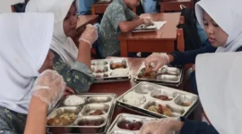 Keterangan foto: Siswa SMP Negeri 1 Kalanganyar, Kabupaten Lebak, Banten.