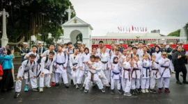 Atlet karate hadiri acara serah terima kawal istana Minggu 08/02/2026