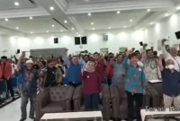 Keterangan foto : laksanaan Silaturahmi Akbar insan Pers Bekasi, Karawang, Purwakarta di Aula Husni Hamid, Karawang, 11 Maret 2026. Selain dihadiri 30 ketua organisasi pers dan wartawan se- Bekasi, Kamis (13/3/2026)