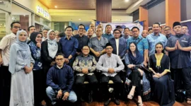 Ketua Umum BMI, H. Farkhan Evendi, M.AP didampingi Sekretaris Jenderal, Wawan Sugiyanto, SE., A.Md Kom, Bendahara Umum, Diah Kartika Purwandari dan Ketua Harian, Aditya Utama