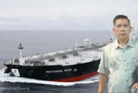 Keterangan foto : Sekjen Matahukum Mukhsin Nasir soroti Kapal Pertamina yang dinahkodai WNA, Selasa (21/4/2026)