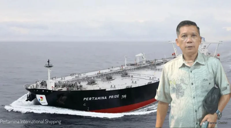 Keterangan foto : Sekjen Matahukum Mukhsin Nasir soroti Kapal Pertamina yang dinahkodai WNA, Selasa (21/4/2026)