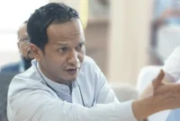 Keterangan foto : Sekretaris Jenderal Tim 8 Prabowo-Gibran, Akhrom Saleh, Minggu (19/4/2026)