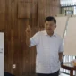 Keterangan foto : Mantan wakil Presiden RI Jusuf Kalla, Minggu (19/4/2026)
