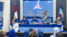 Keterangan foto : Halal Bihalal DPC Demokrat Karawang, Senin (6/4/2026)