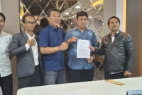 Keterangan foto : Komite Pemantau Makan Bergizi Gratis (KP-MBG) yang dipimpin oleh Achmad Ismail audiensi dengan Kemenaker terkait pelanggaran ketenagakerjaan di SPPG Langkat, Rabu (22/4/2026)