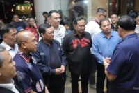 Keterangan foto : Ketua DPD Partai Demokrat Jawa Barat Anton Suratto saat menyambut Presiden ke 6 RI Susilo Bambang Yudhoyono, Kamis (30/4/2026)