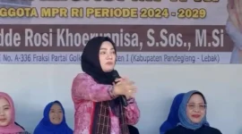 Keterangan foto : Anggota Komisi X DPR RI dari Dapil Banten, Adde Rosi Khoerunnisa, saat mengunjungi SMAN 1 Warunggunung, Selasa (28/4/2026)