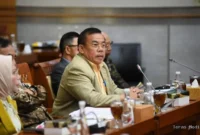 Keterangan foto : Anggota Komisi III DPR RI, Mangihut Sinaga, Sabtu (4/4/2026)