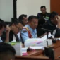 Keterangan foto : Proses persidangan perkara dugaan korupsi proyek pengadaan user terminal satelit slot orbit 123 BT di lingkungan Kementerian Pertahanan (Kemhan) yang melibatkan PT Navayo International AG kembali digelar, Kamis (7/4/2026)