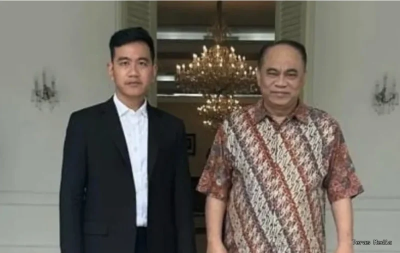 Keterangan foto : Wakil Presiden Gibran Rakabuming Raka menggelar pertemuan tertutup bersama Ketua Umum Relawan Jokowi (PROJO), Budi Arie Setiadi, di Kantor Istana Wakil Presiden, Jakarta, Kamis (7/5/2026)