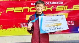 Keterangan poto : M Almer, peraih medali perunggu O2SN tingkat Kabupaten
