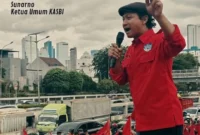 Keterangan foto : Ketua Umum Konfederasi KASBI Unang Sunarno, Minggu (3/5/2026)