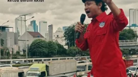 Keterangan foto : Ketua Umum Konfederasi KASBI Unang Sunarno, Minggu (3/5/2026)