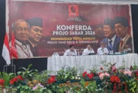 Keterangan foto : Projo Jawa Barat yang tengah menggelar agenda puncak organisasi, Konferensi Daerah (Konferda), Sabtu (29/5/2026)