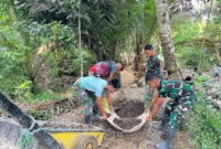 pembangunan Jembatan Perintis Garuda Tahap III dan IV yang dilaksanakan di wilayah Kodim 0601/Pandeglang, Provinsi Banten, Jumat (08/05/2026)