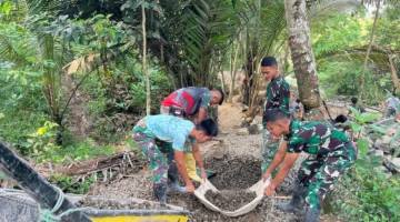 pembangunan Jembatan Perintis Garuda Tahap III dan IV yang dilaksanakan di wilayah Kodim 0601/Pandeglang, Provinsi Banten, Jumat (08/05/2026)
