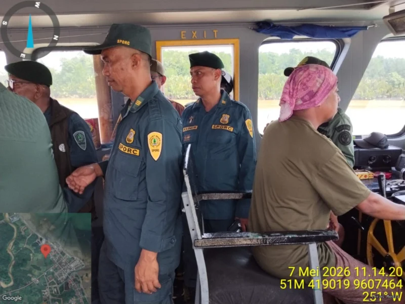 Keterangan foto : Balai Konservasi Sumber Daya Alam (BKSDA) Sulawesi Tenggara secara rutin melakukan pengawasan terhadap segala aktivitas yang memanfaatkan alur pelayaran di kawasan konservasi Taman Wisata Alam (TWA) Teluk Lasolo, Senin (11/4/2026)