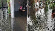 Warga Perumahan D’Amerta Residence di kawasan Ciganitri, Lengkong, Bojongsoang, Kabupaten Bandung, masih diliputi kecemasan akan banjir susulan setelah peristiwa luapan air sungai pada Senin (13/4/2026)