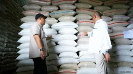 Anggota Komisi IV DPR RI, Arif Rahman, melakukan kunjungan kerja pengawasan ke gudang Bulog Kabupaten Pandeglang, Banten, pada Selasa (26/5/2026),