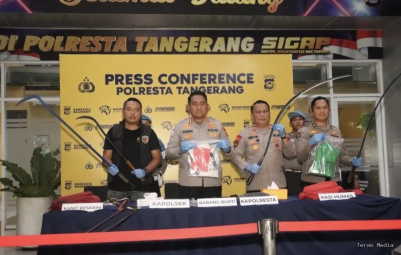 Kepolisian berhasil mengungkap kasus tawuran antarpelajar yang berujung tewasnya seorang remaja di Jalan Lavon, Desa Sindang Jaya, Kecamatan Sindang Jaya, Kabupaten Tangerang.