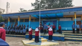 Keterangan poto : Suasana upacara Hari Kelahiran Pancasila Tahun 2016 di SMPN 3 Rangkasbitung