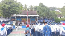 Keterangan poto : Kegiatan Upacara Hari Kebangkitan Pancasila di SMPN 2 Rangkasbitung