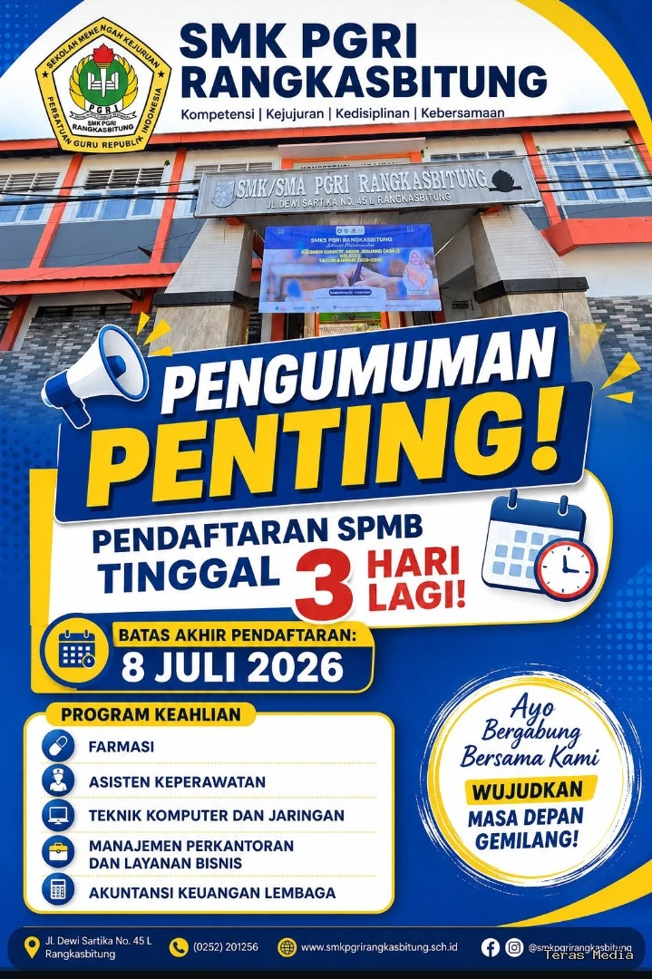 Poto panplet SPMB SMK PGRI Rangkasbitung