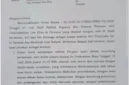 Keterangan poto : Surat jawaban somasi dari puskesmas maja atas dugaan bayi meninggal saay dilahirkan sungsang tanpa dilakukan oprasi cesar.