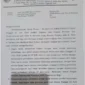 Keterangan poto : Surat jawaban somasi dari puskesmas maja atas dugaan bayi meninggal saay dilahirkan sungsang tanpa dilakukan oprasi cesar.