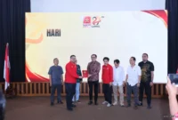Eksekutif Nasional Liga Mahasiswa Nasional untuk Demokrasi atau LMND resmi meluncurkan Manifesto Arah Juang bertajuk Politik Redistribusi untuk Kesejahteraan Rakyat di Gedung Teater Kementerian Pemuda dan Olahraga, Jakarta, Senin, 27 Juli 2026