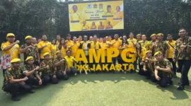 Pengurus Pusat Angkatan Muda Pembaharuan Golkar (PP AMPG) memberikan apresiasi istimewa kepada Pengurus Daerah AMPG DKI Jakarta atas keberhasilan merekrut sebanyak 10.000 kader muda.