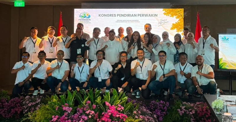 pariwisata secara resmi mengumumkan berdirinya Perkumpulan Penggiat Wisata Kebugaran Indonesia (PERWAKIN) melalui Kongres Pendirian yang diselenggarakan di Park Hyatt Hotel Jakarta, Sabtu, 8 Agustus 2026.
