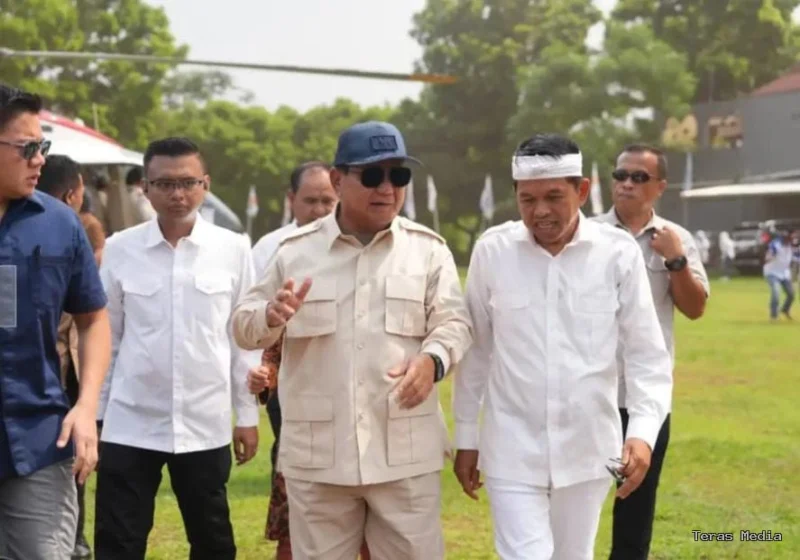 Presiden Prabowo Subianto dan Gubernur Jawa Barat Dedi Mulyadi