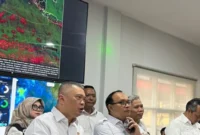 Ombudsman RI saat pemantauan abu vulkanik anak gunung krakatau