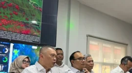 Ombudsman RI saat pemantauan abu vulkanik anak gunung krakatau