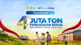 Suksesnya BULOG secara nasional mencetak rekor pengadaan beras lebih dari 4 juta ton dirayakan dengan penuh kehangatan di Kantor Cabang Perum BULOG Lebak‑Pandeglang.
