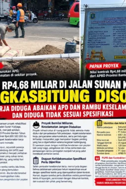 Awas Penyimpangan, Proyek Rp4,68 Miliar di Jalan Sunan Kalijaga Rangkasbitung Disorot